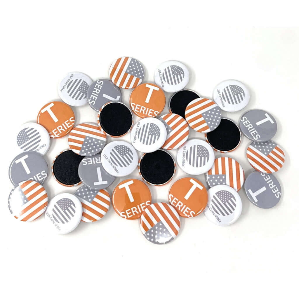 1 1/4 inch (32mm) Round USA T Series Medallion Button Badge Components - Pack of 100 - Image 2