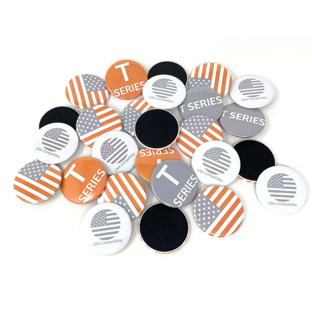 1 3/4 inch (44mm) Round USA T Series Magnetic Button Badge Components - Pack of 100 - Image 3
