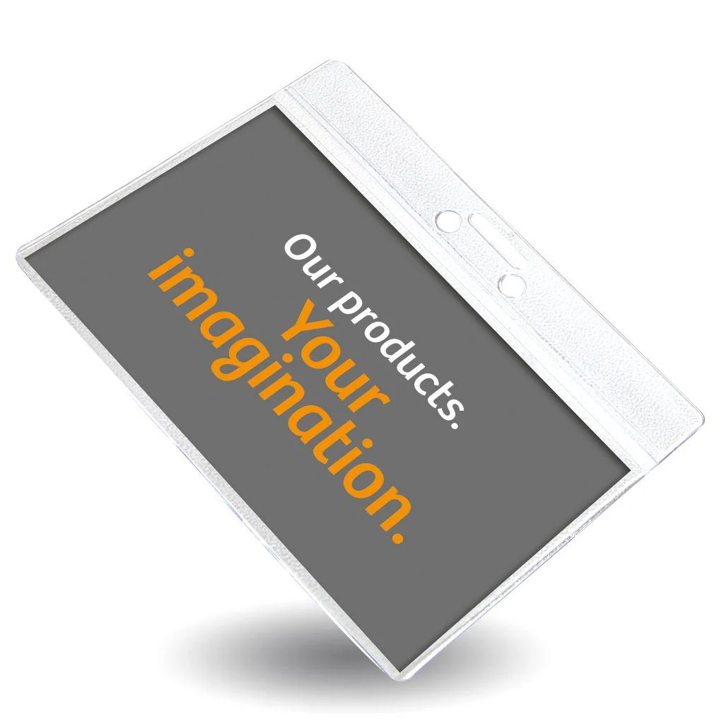 101 x 63mm Clear PVC ID Badge Wallet - Pack of 50 - Image 3