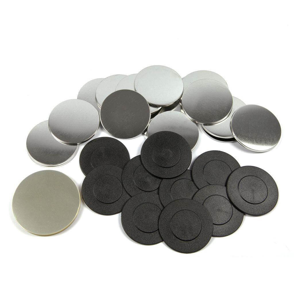 2 1/4 inch (56mm) Round USA T Series Medallion Button Badge Components - Pack of 100