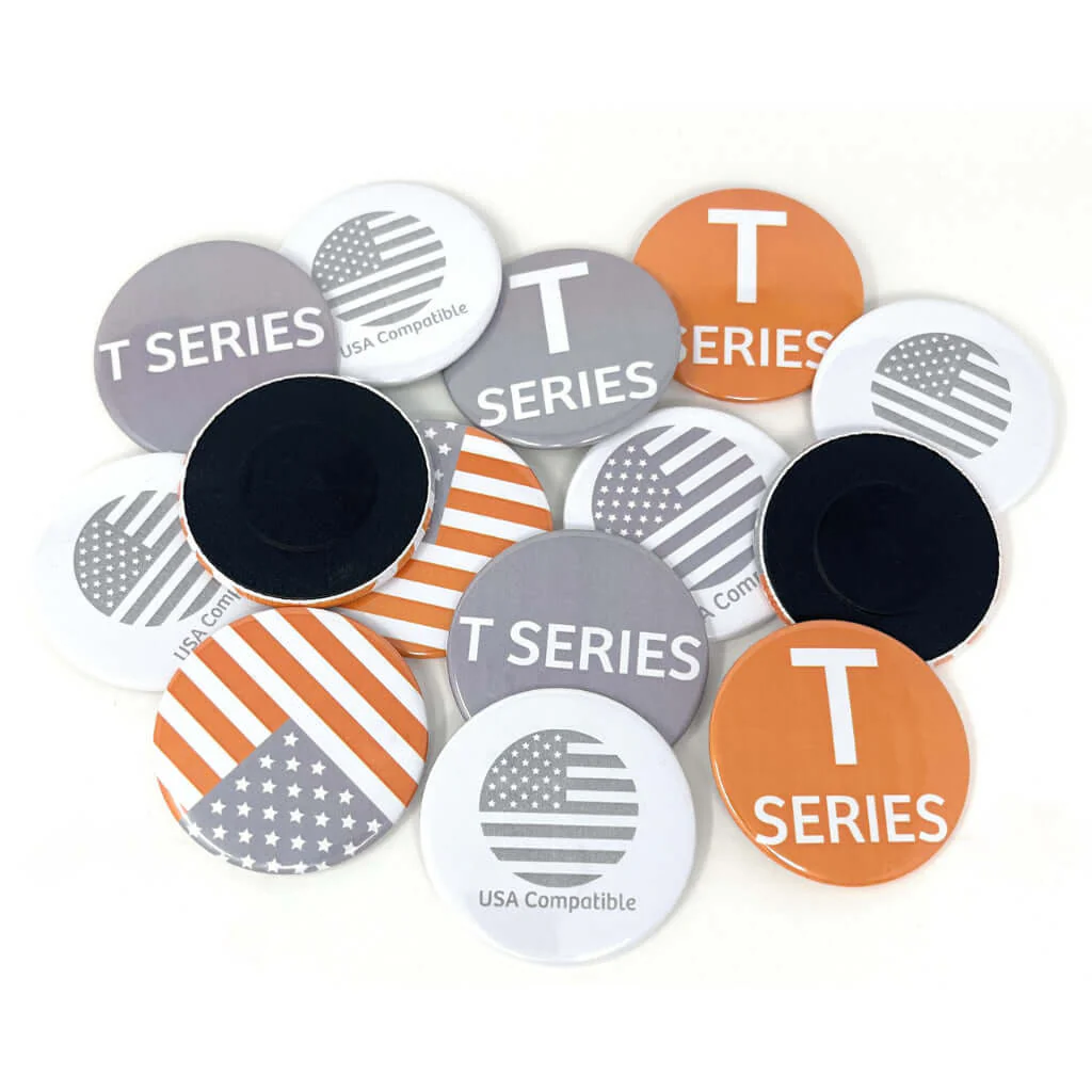 2 1/4 inch (56mm) Round USA T Series Medallion Button Badge Components - Pack of 100 - Image 2