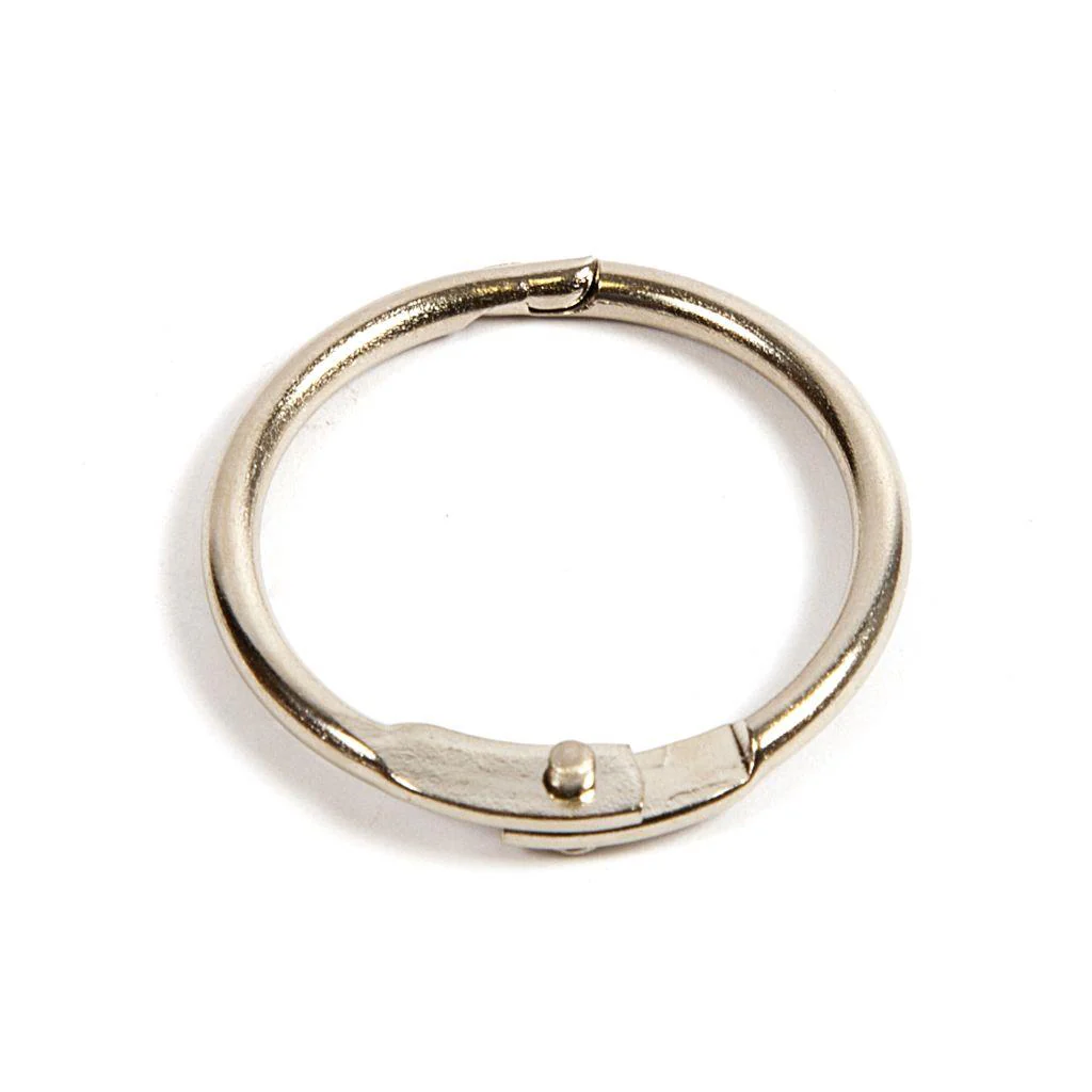 25mm Nickel Plated Hinged Joining Book Ring - Pack of 50