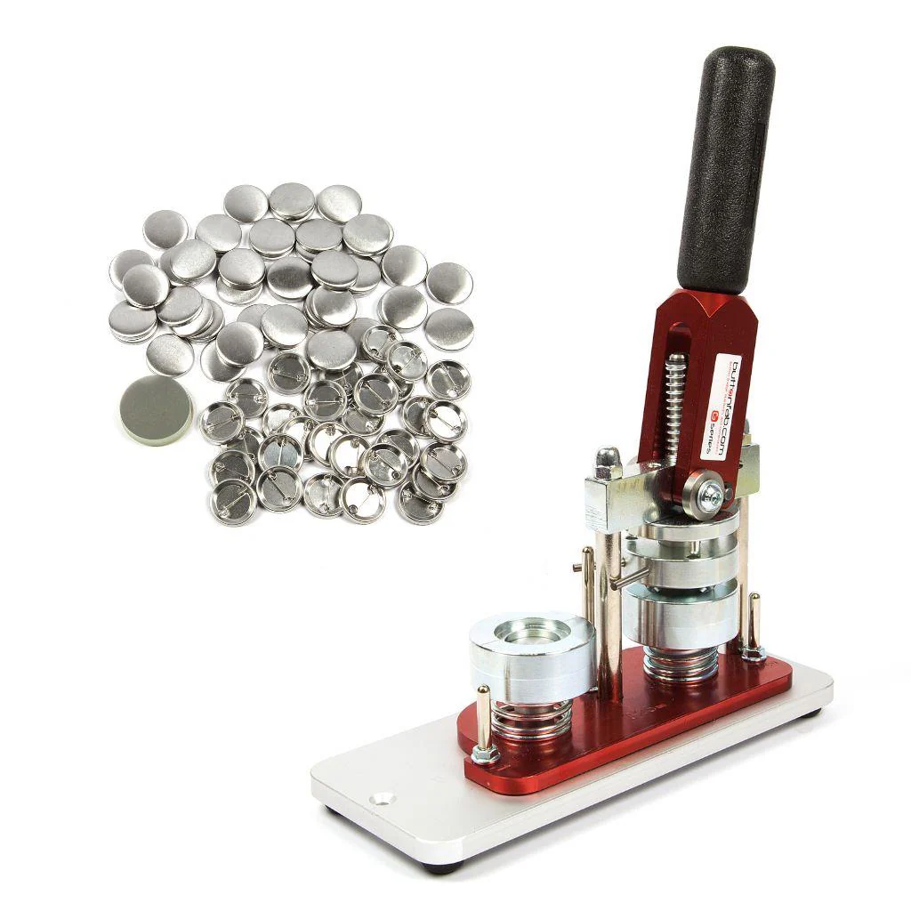 25mm Round G Series Button Pin Badge Machine - Incl 100 Pin Back Components Free of Charge