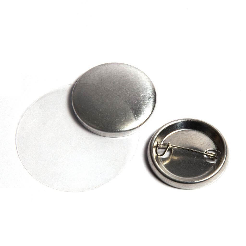 25mm Round G Series Metal Pin Back Button Badge Components - Pack of 100 - Image 3