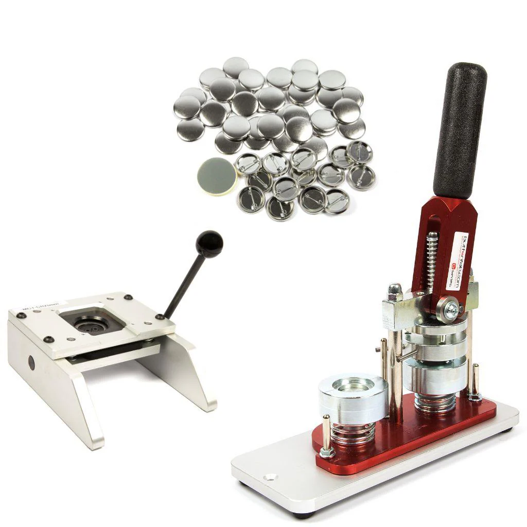 31mm Round G Series Button Pin Badge Machine - Including 100 Free Pin Back Components - Image 3