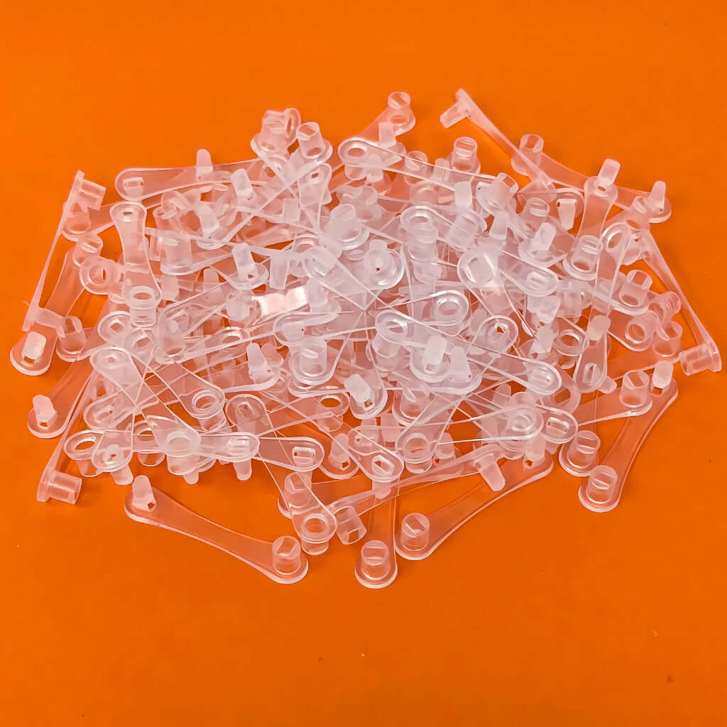 34mm Clear Plastic Push Click Connector Link - Pack of 50 - Image 5