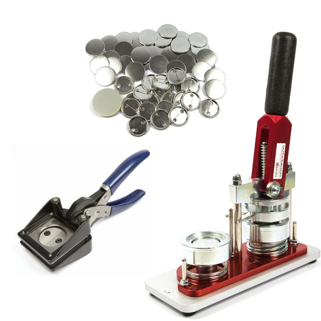 38mm Round G Series Button Pin Badge Machine - Including 100 Free Pin Back Components - Image 2