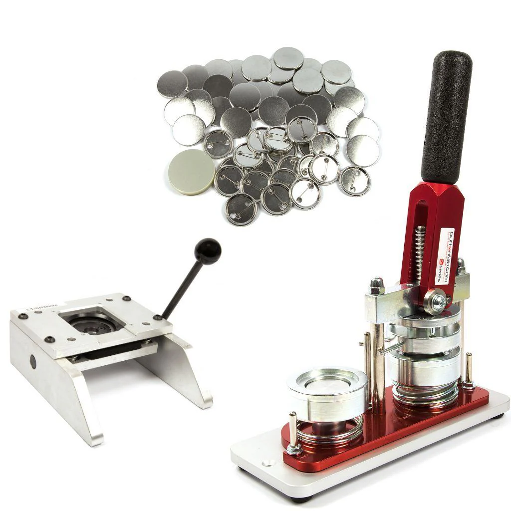 38mm Round G Series Button Pin Badge Machine - Including 100 Free Pin Back Components - Image 3