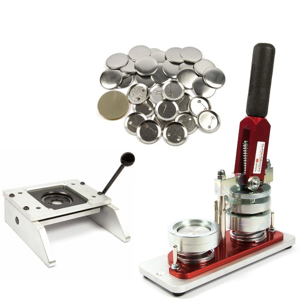 50mm Round G Series Button Pin Badge Machine - Including 100 Free Pin Back Components - Image 2