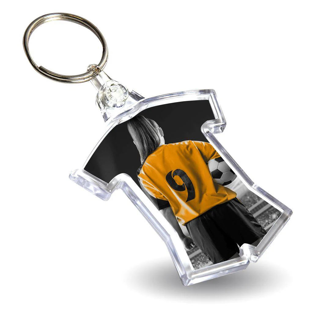 54 x 48mm Shirt Sports Blank Plastic Photo Insert Keyring - Pack of 50 - Image 2