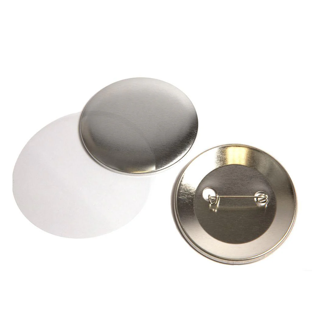 59mm Round G Series Metal Pin Back Button Badge Components - Pack of 100 - Image 3