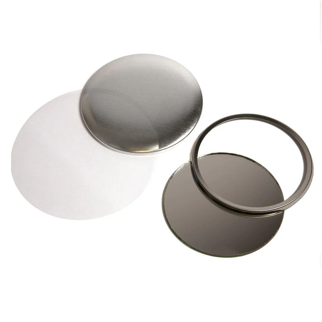 59mm Round G Series Pocket Mirror Button Badge Components - Pack of 100 - Image 3