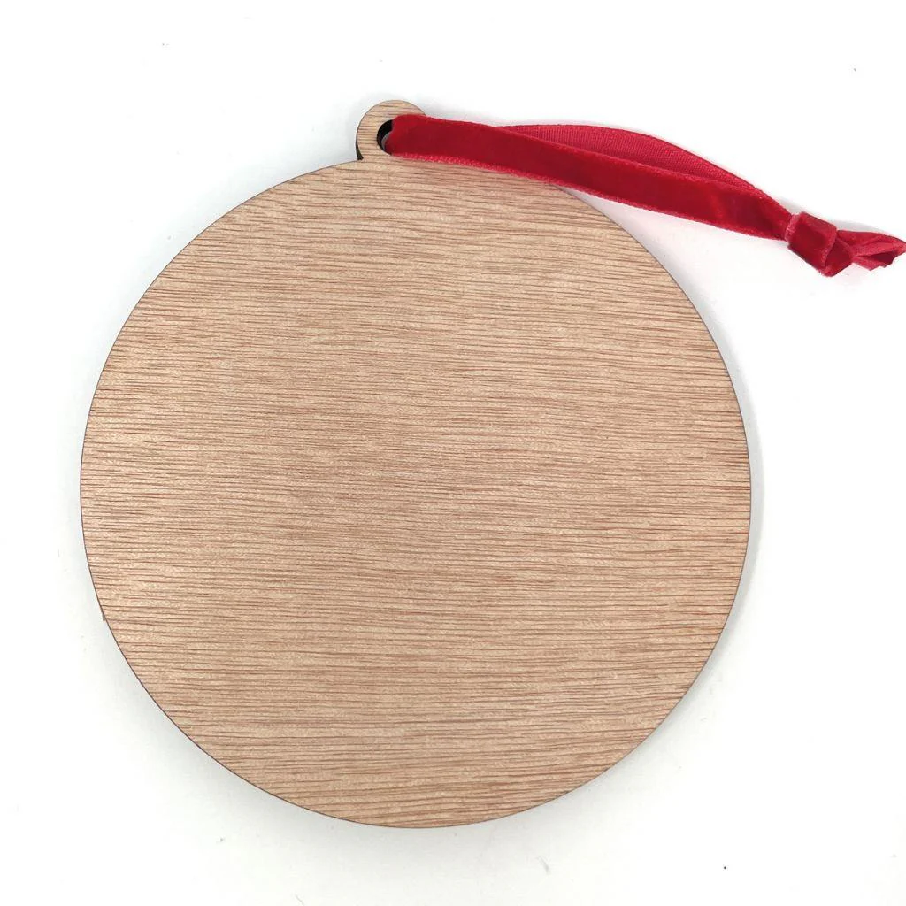 70mm Round Xmas Hanger - White Snowflake - Pack of 6 - Image 4