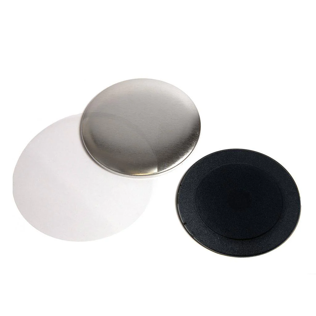 75mm Round G Series Magnetic Button Badge Components - Pack of 100 - Image 4