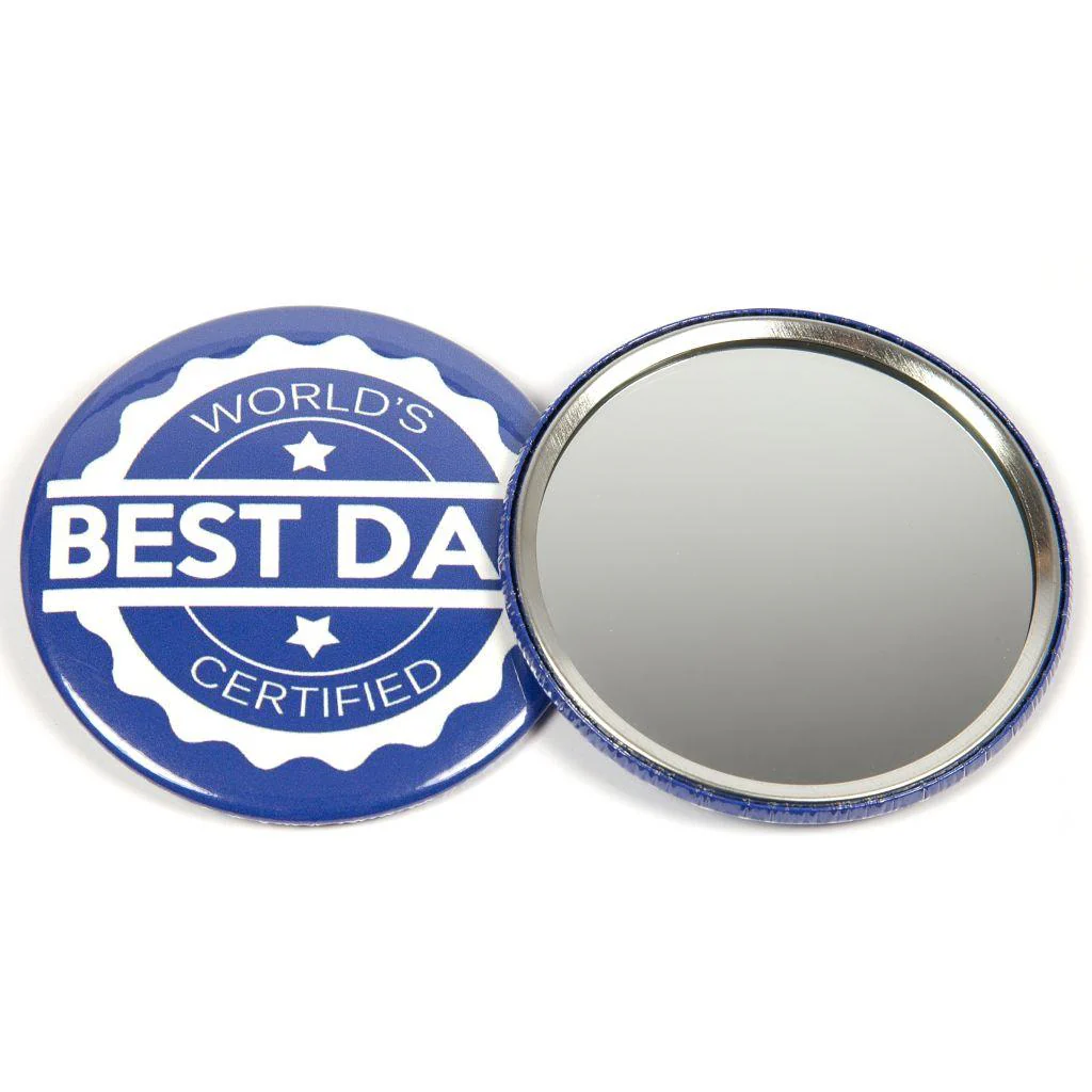 75mm Round G Series Pocket Mirror Button Badge Components - Pack of 100 - Image 4