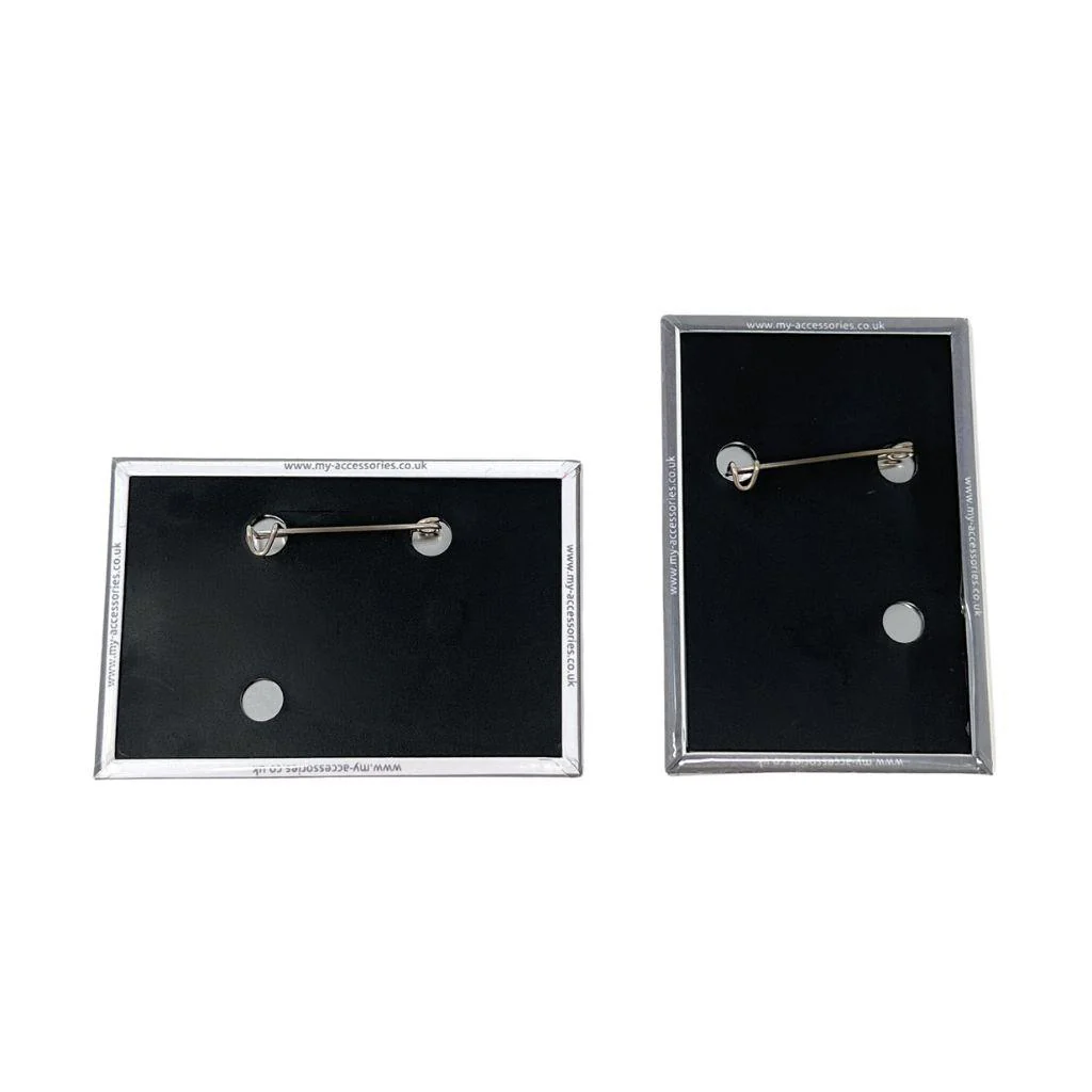 79 x 54mm G Series Portrait Pin Back Components - Pack of 100 - Image 3