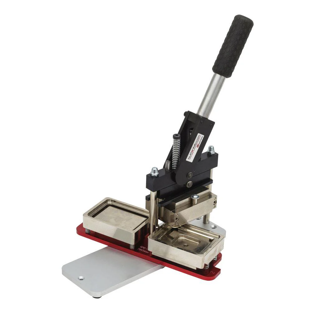 79 x 54mm Rectangular G Series Badge Machine - Includes 100 Free Pin Back Components - Image 3