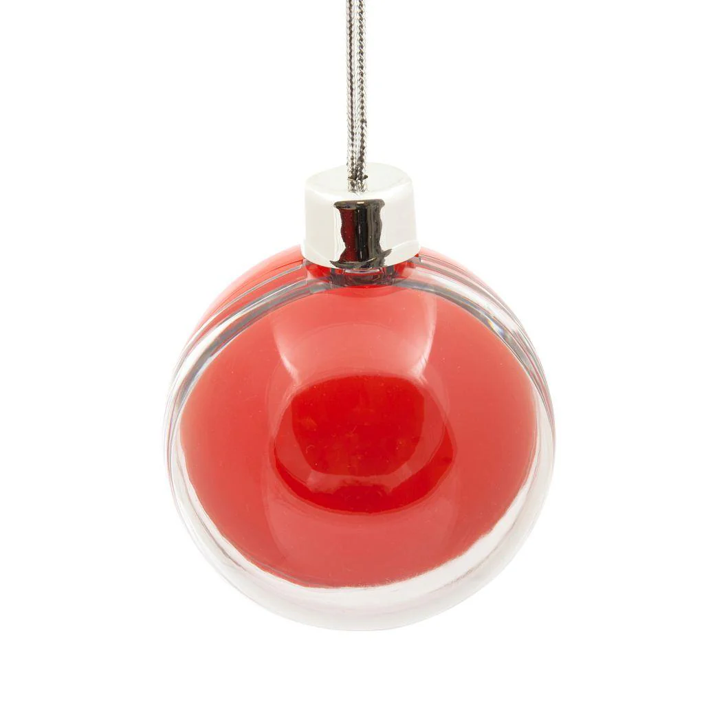 80mm Round (3 inch) Blank Plastic Bauble with Cap - Pack of 6 - Image 4