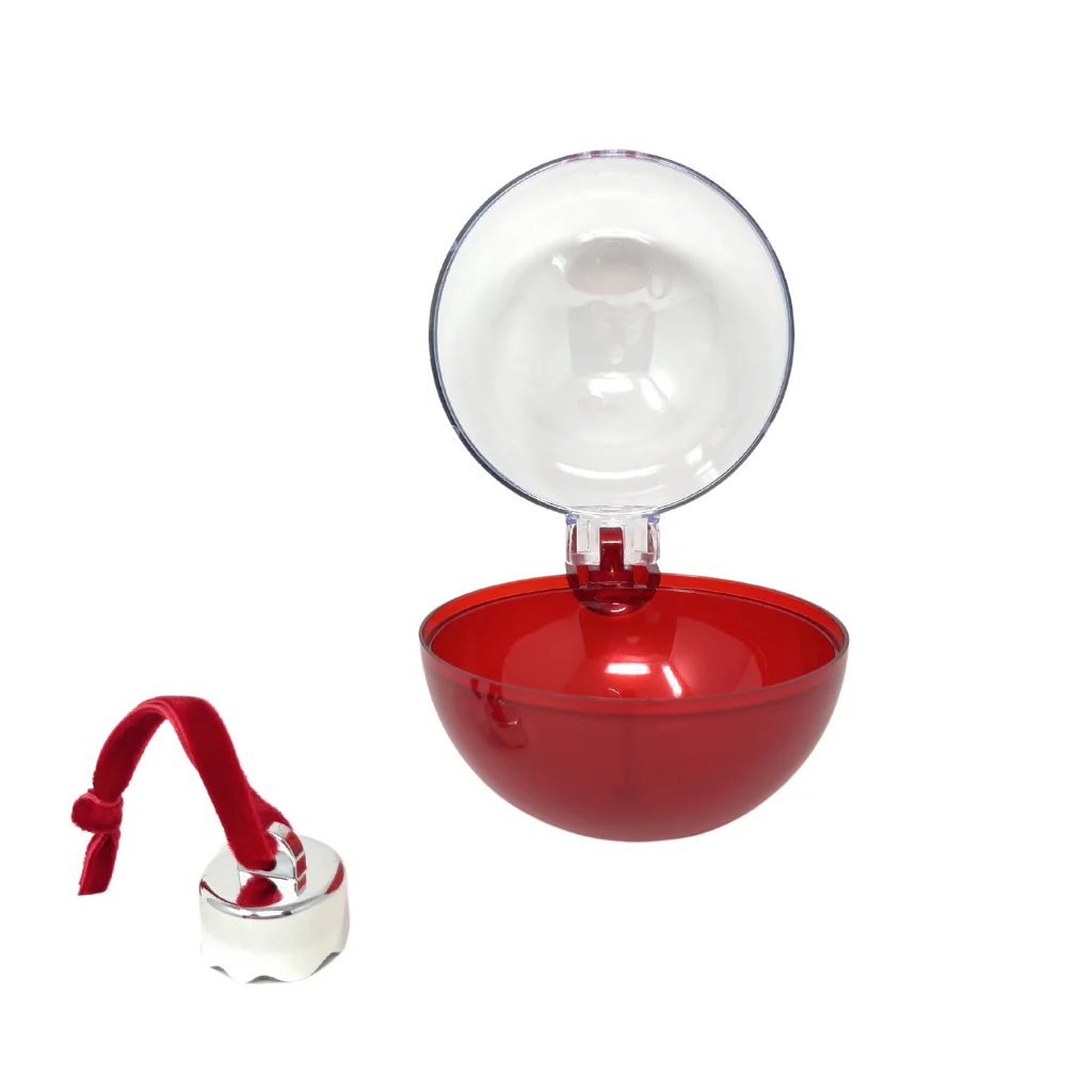 80mm Round Blank Hinged Opening Bauble With Silver Cap - Pack of 6 - Image 7