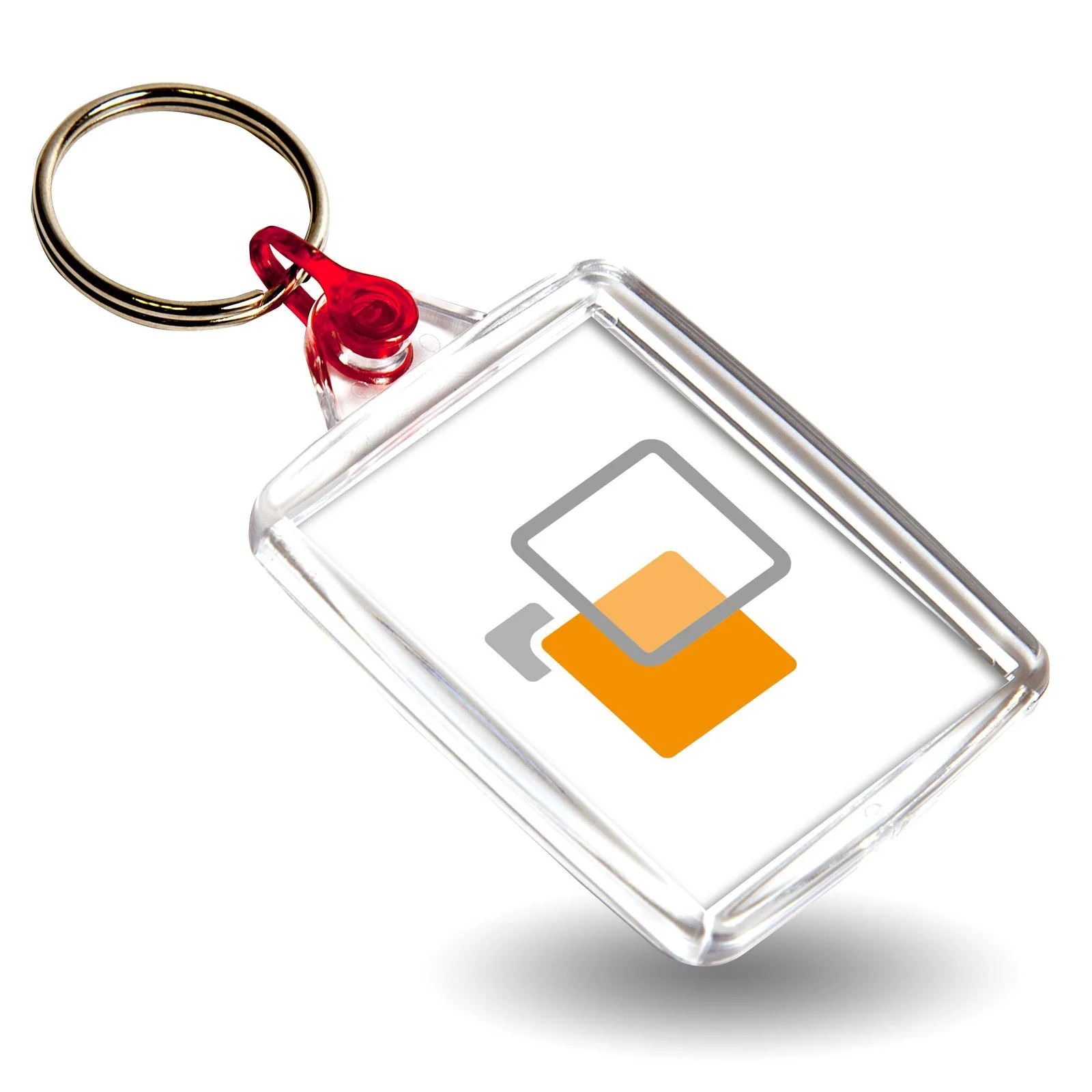 A502 Rectangular Blank Plastic Photo Insert Keyring with Coloured Connector - 45 x 35mm - Pack of 50 - Image 11