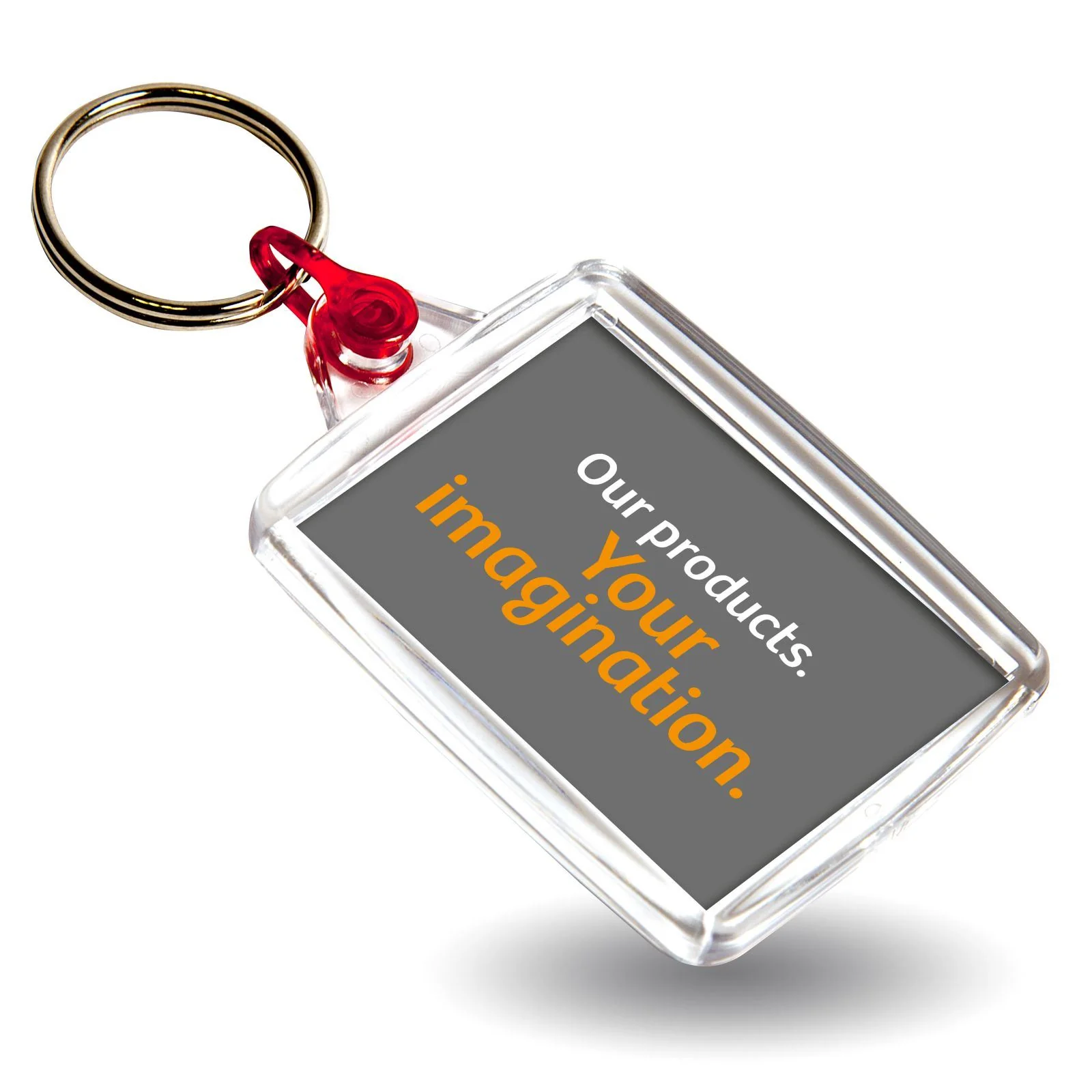 A502 Rectangular Blank Plastic Photo Insert Keyring with Coloured Connector - 45 x 35mm - Pack of 50 - Image 12
