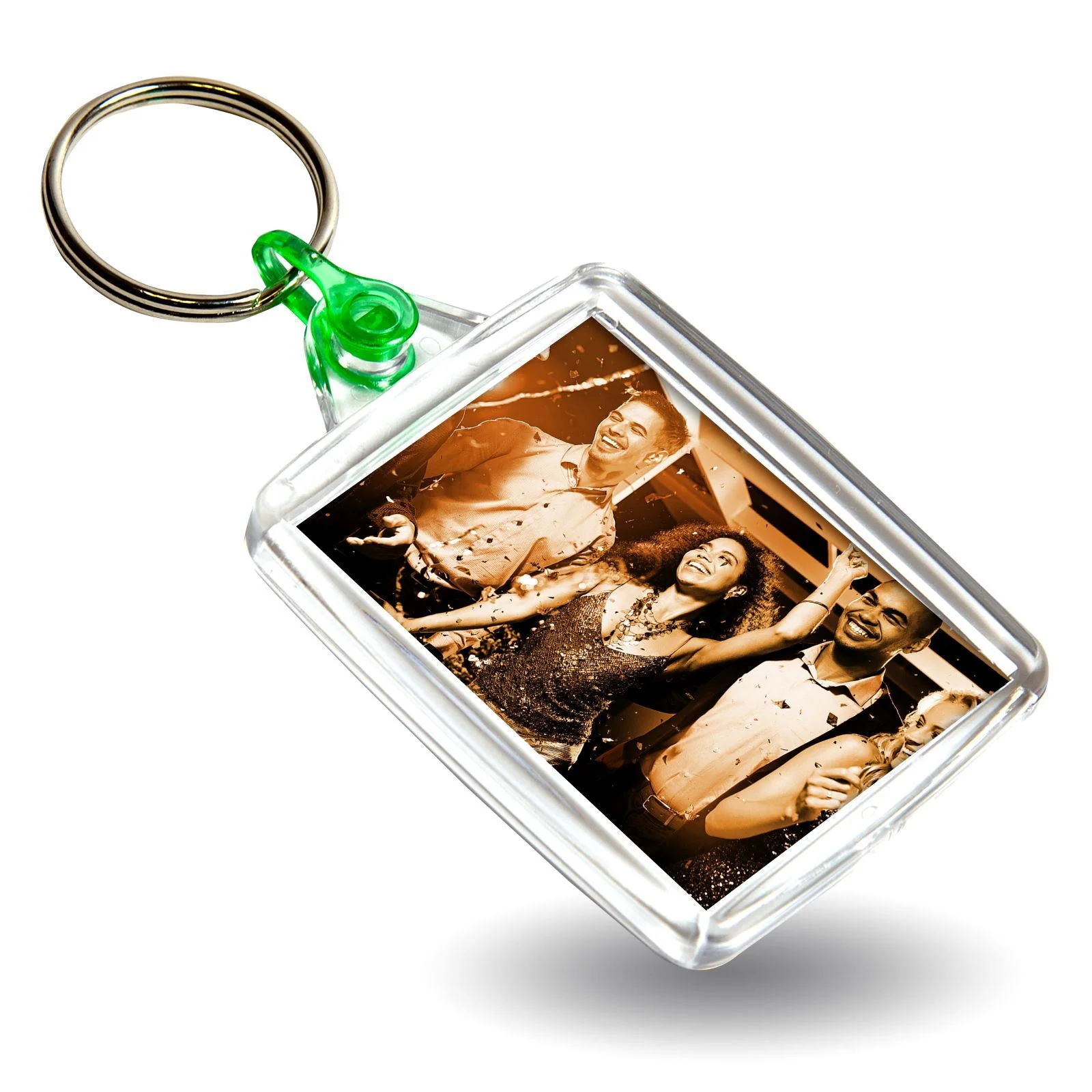 A502 Rectangular Blank Plastic Photo Insert Keyring with Coloured Connector - 45 x 35mm - Pack of 50 - Image 14
