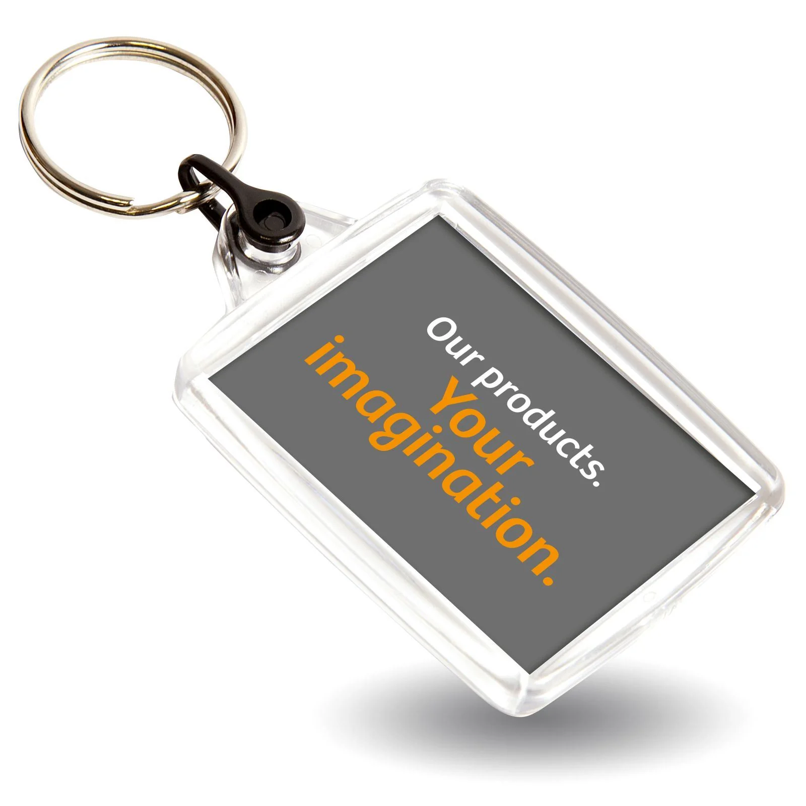 A502 Rectangular Blank Plastic Photo Insert Keyring with Coloured Connector - 45 x 35mm - Pack of 50 - Image 17