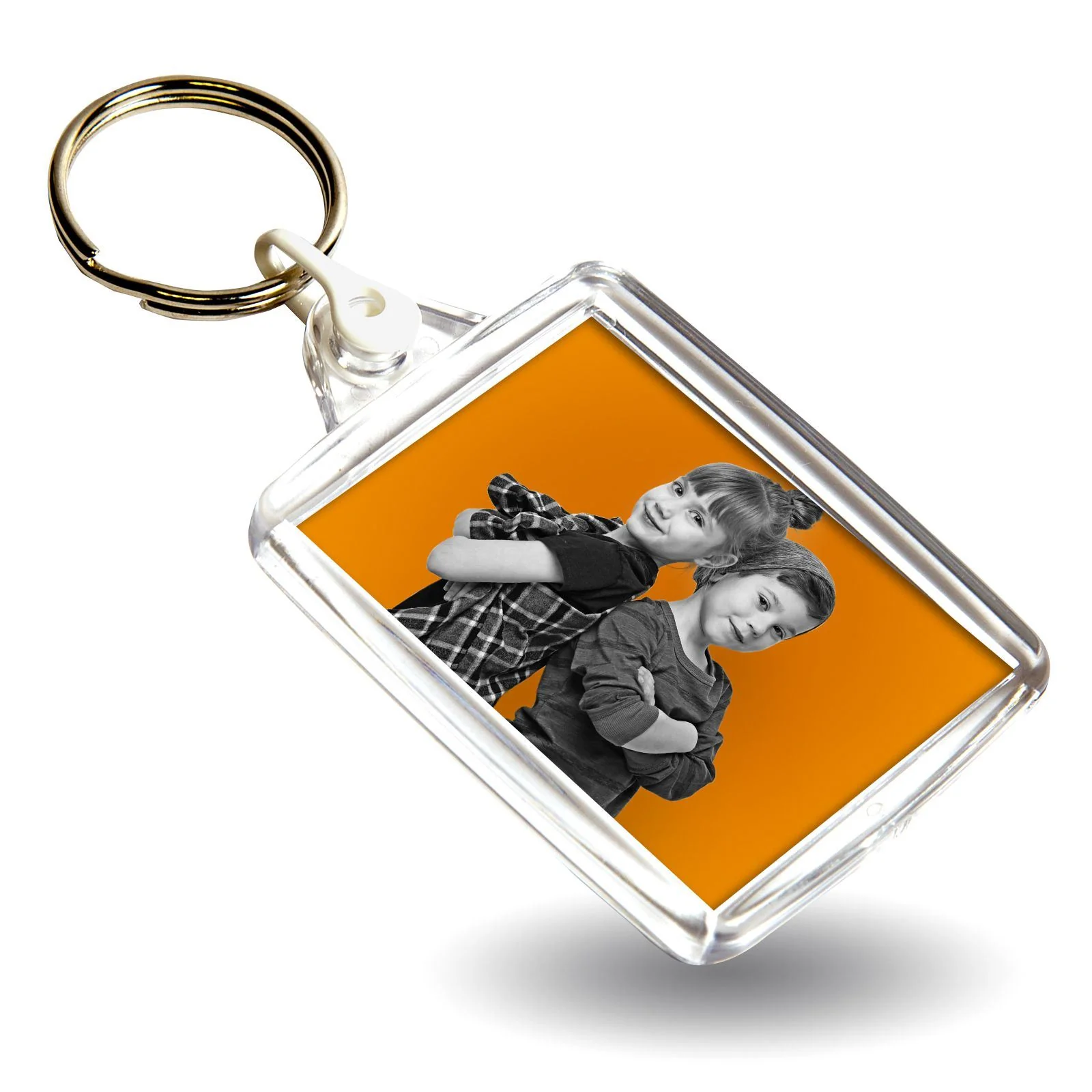 A502 Rectangular Blank Plastic Photo Insert Keyring with Coloured Connector - 45 x 35mm - Pack of 50 - Image 20