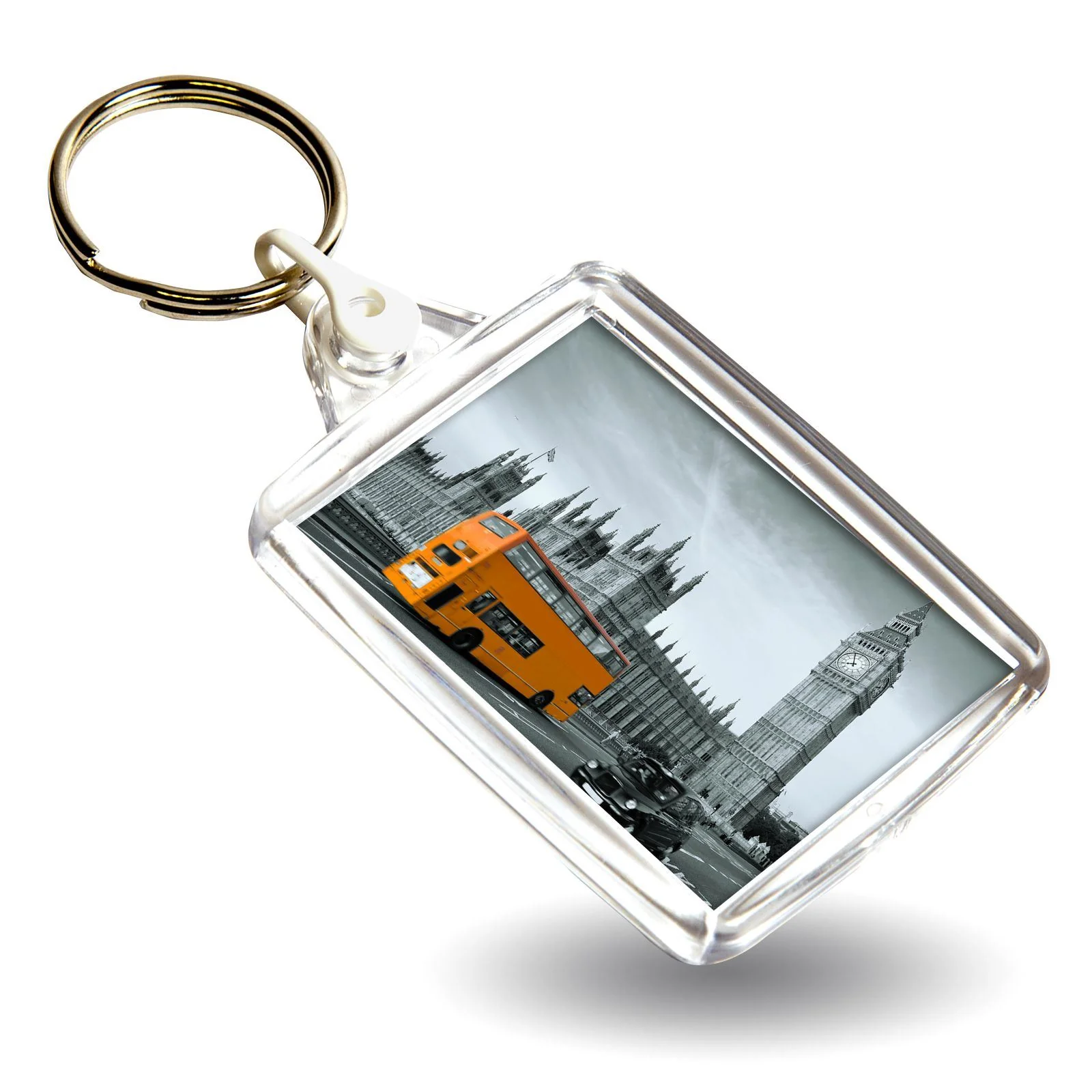 A502 Rectangular Blank Plastic Photo Insert Keyring with Coloured Connector - 45 x 35mm - Pack of 50 - Image 21