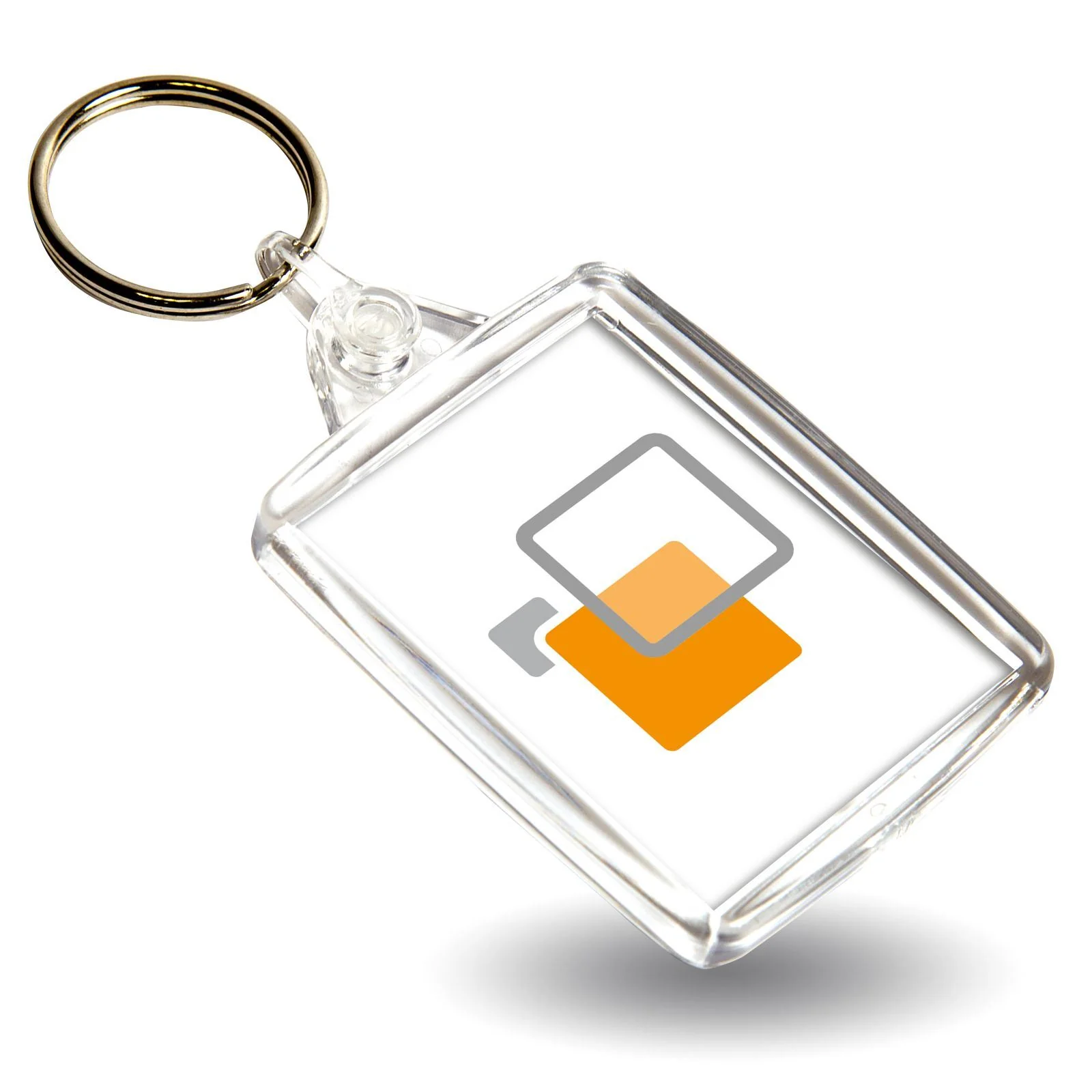 A502 Rectangular Blank Plastic Photo Insert Keyring with Coloured Connector - 45 x 35mm - Pack of 50 - Image 23