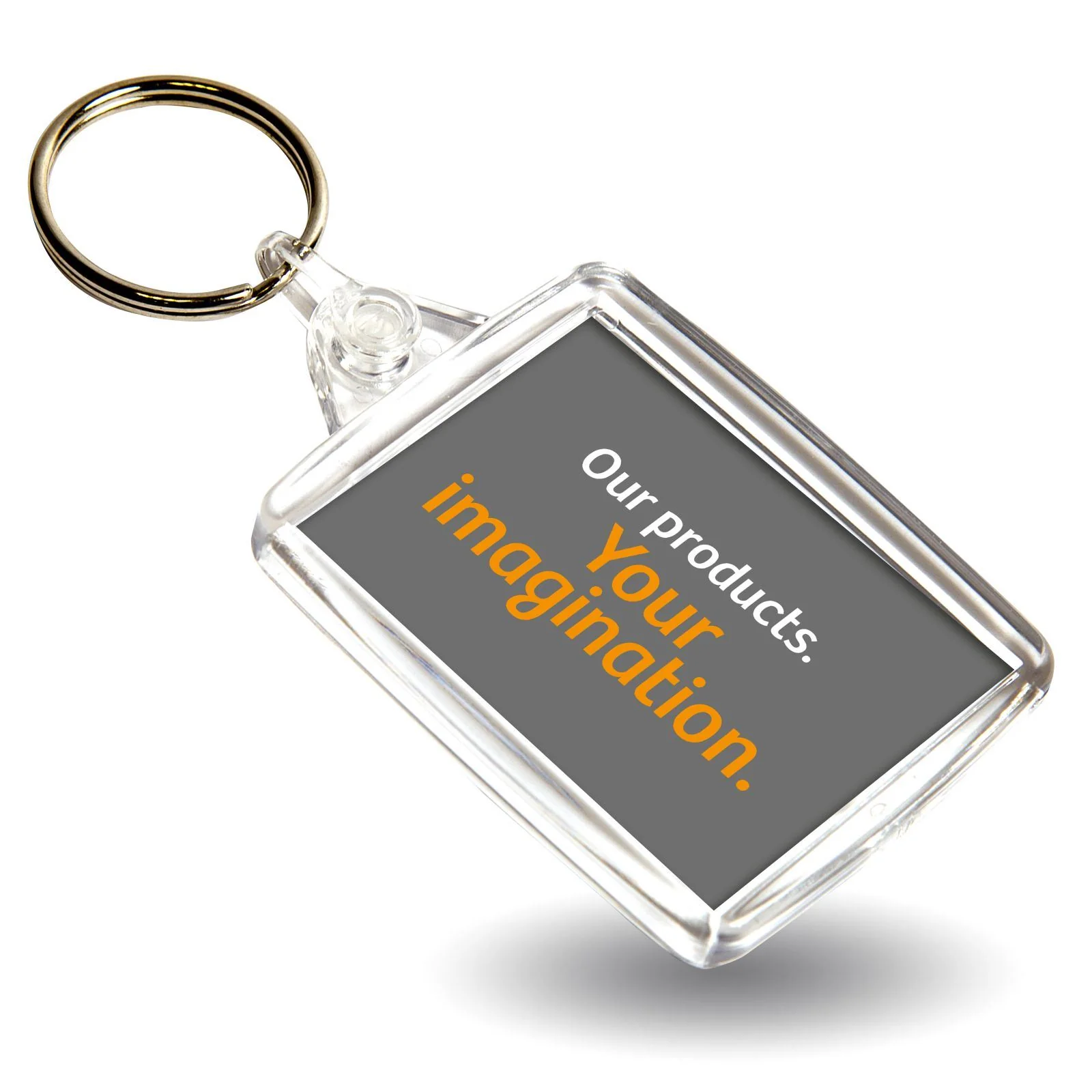 A502 Rectangular Blank Plastic Photo Insert Keyring with Coloured Connector - 45 x 35mm - Pack of 50 - Image 24