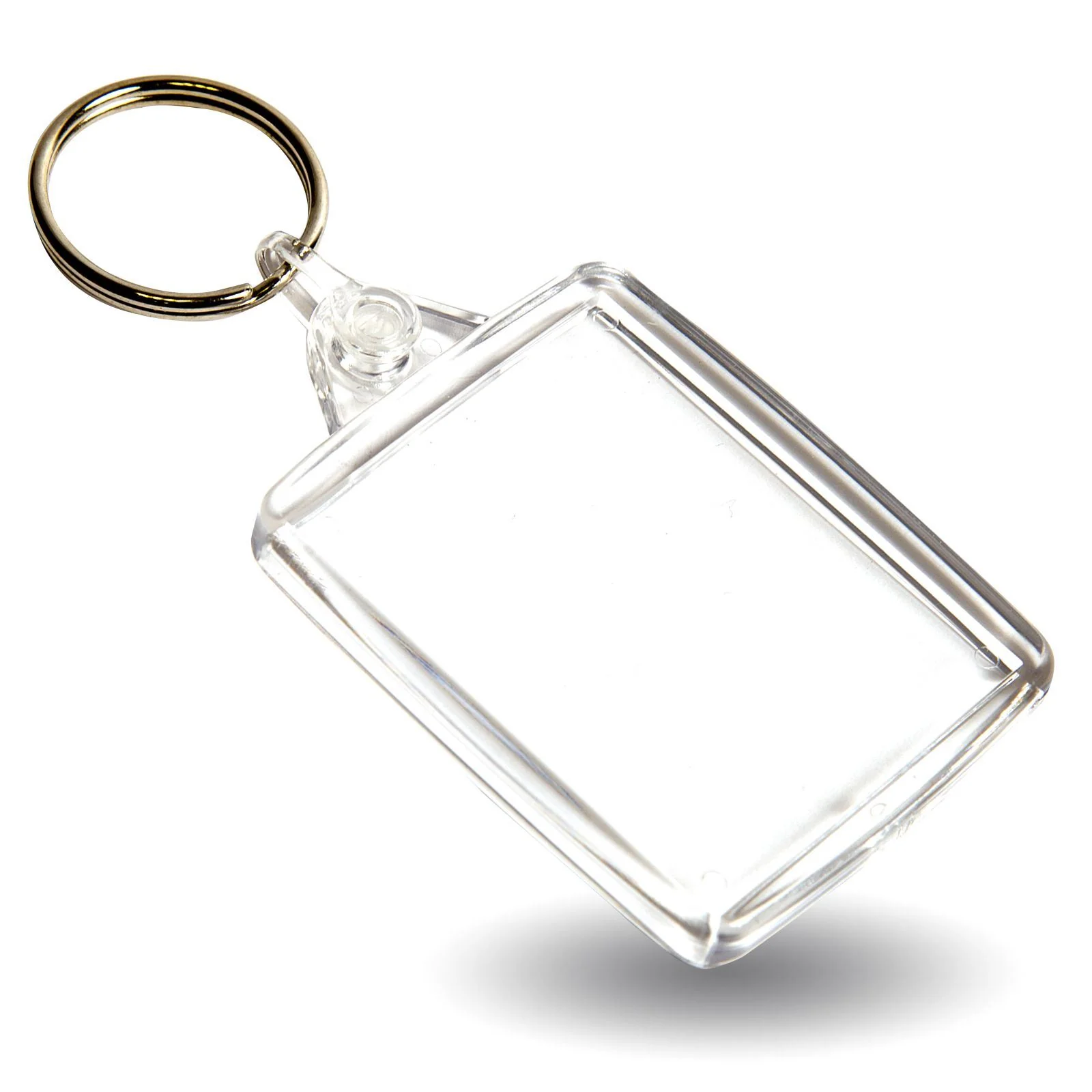 A502 Rectangular Blank Plastic Photo Insert Keyring with Coloured Connector - 45 x 35mm - Pack of 50 - Image 25