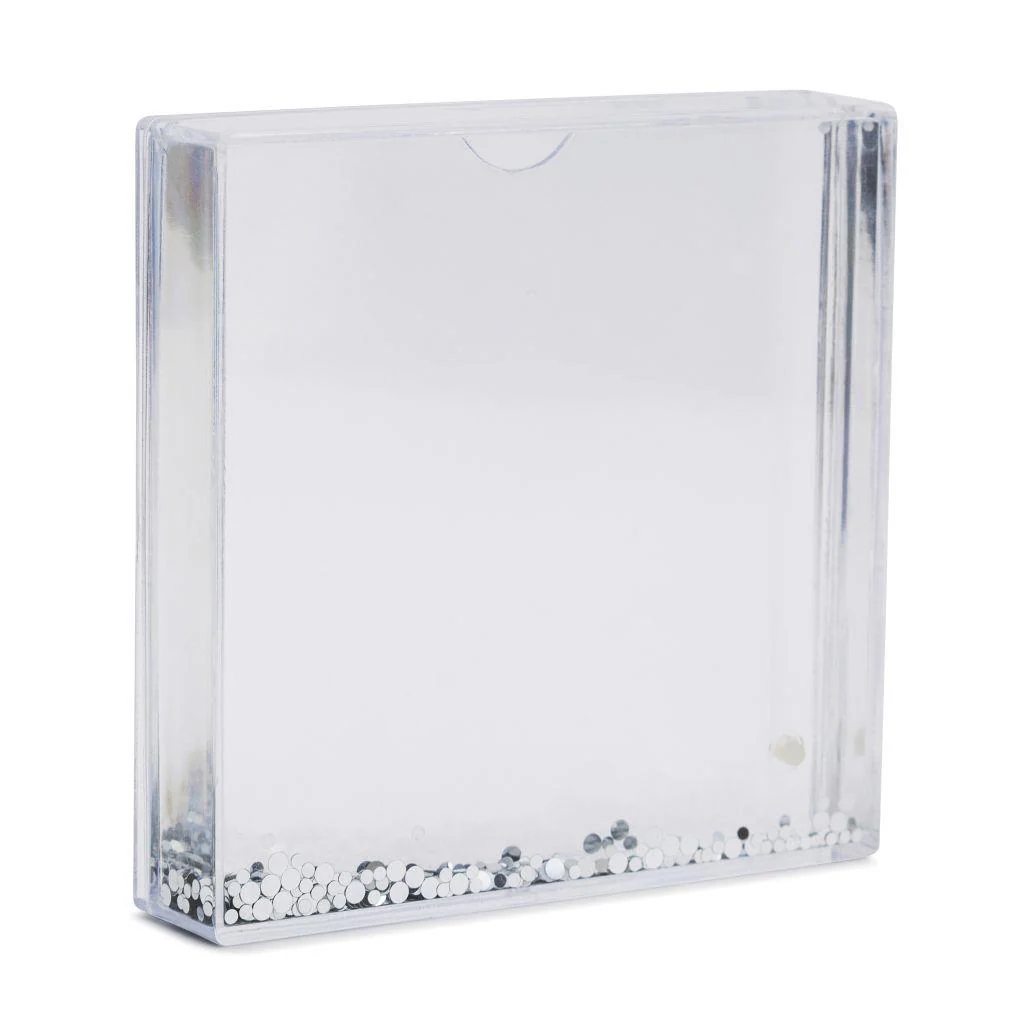 Blank Glitter Photo Block Frame Insert 102 x 102mm (4 x 4 inch) - Pack of 6 - Image 2