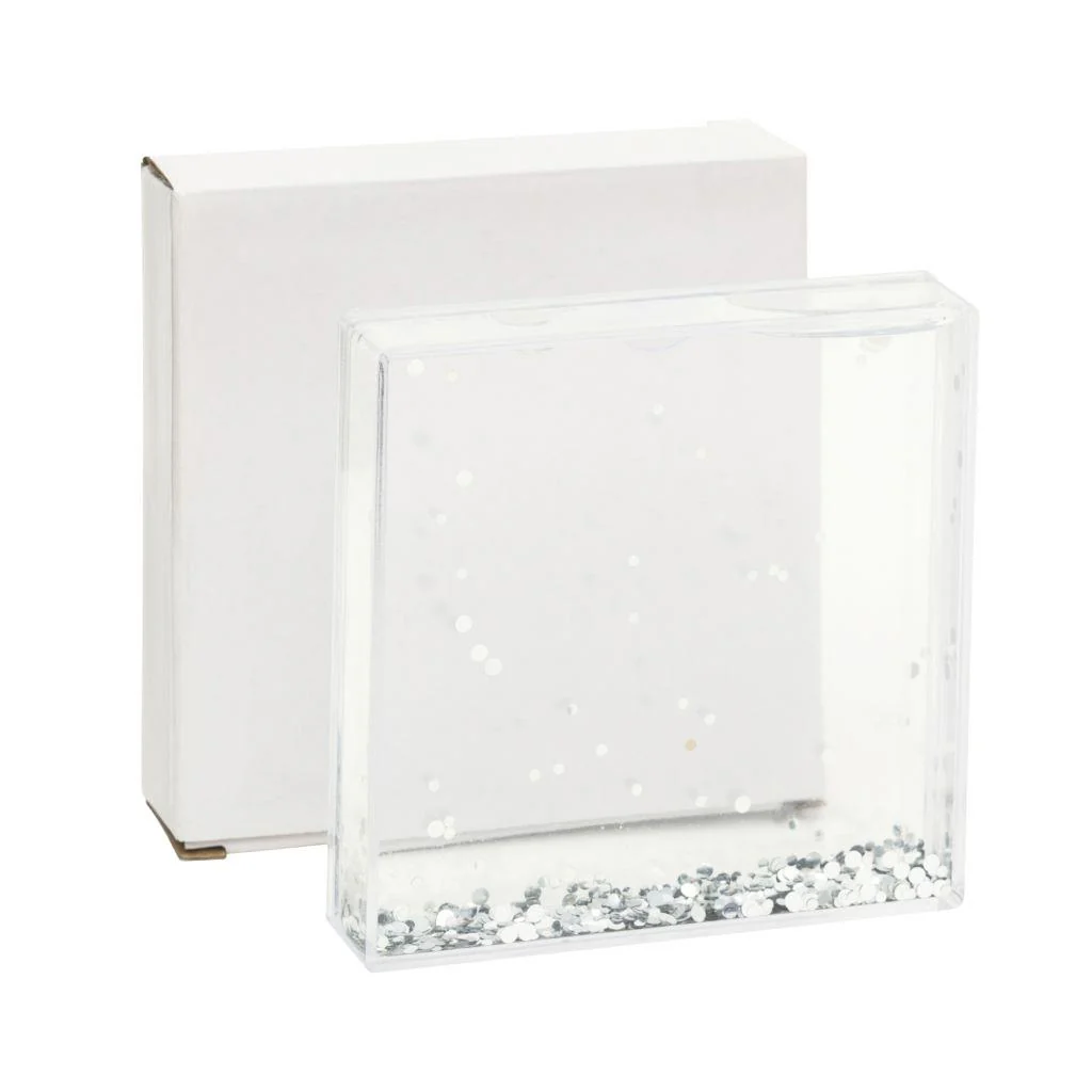 Blank Glitter Photo Block Frame Insert 102 x 102mm (4 x 4 inch) - Pack of 6 - Image 3