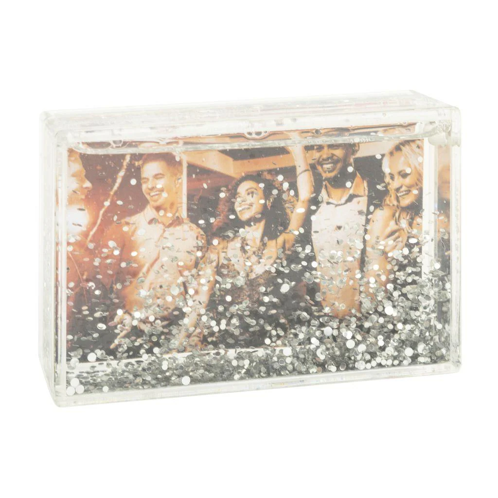 Blank Glitter Photo Block Frame Insert 85 x 54mm (3.3 x 2.1 inch) - Pack of 6 - Image 3