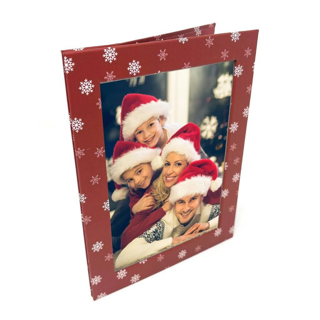 Blank Red Snowflake Magnetic Photo Frame - 178 x 127mm (7 x 5 inch photo) Blank Insert - Pack of 10 - Image 4