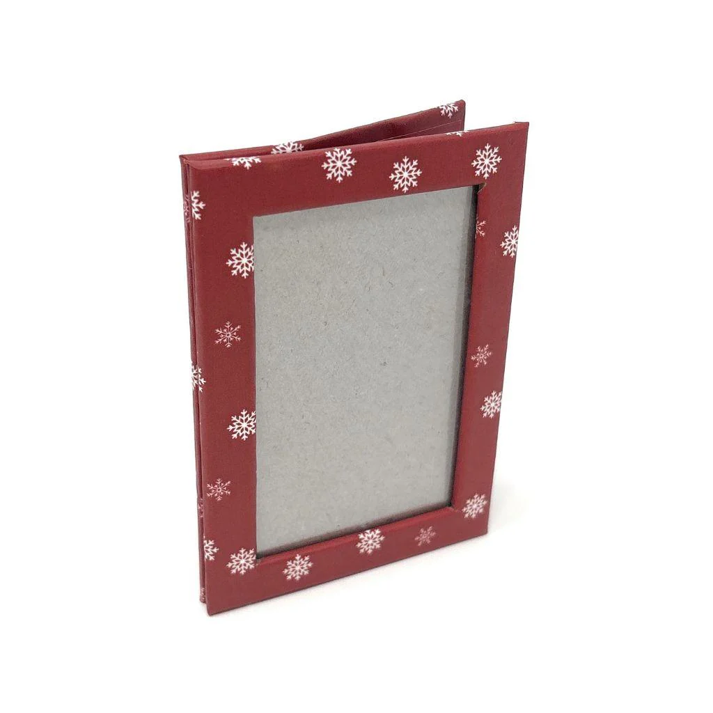 Blank Red Snowflake Magnetic Photo Frame - 90 x 60mm Blank Insert - Pack of 10 - Image 5