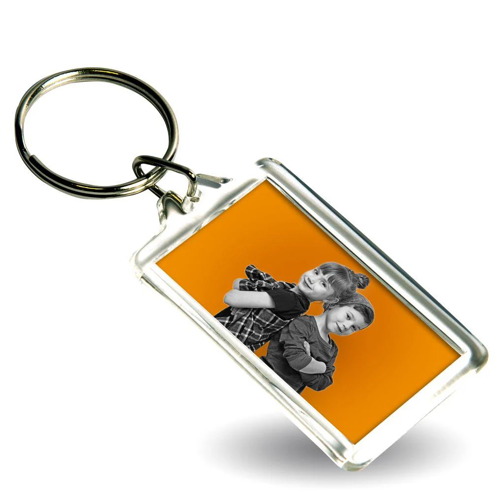 CK-40 Rectangular Blank Plastic Photo Insert Keyring - 40 x 25mm - Pack of 50 - Image 3