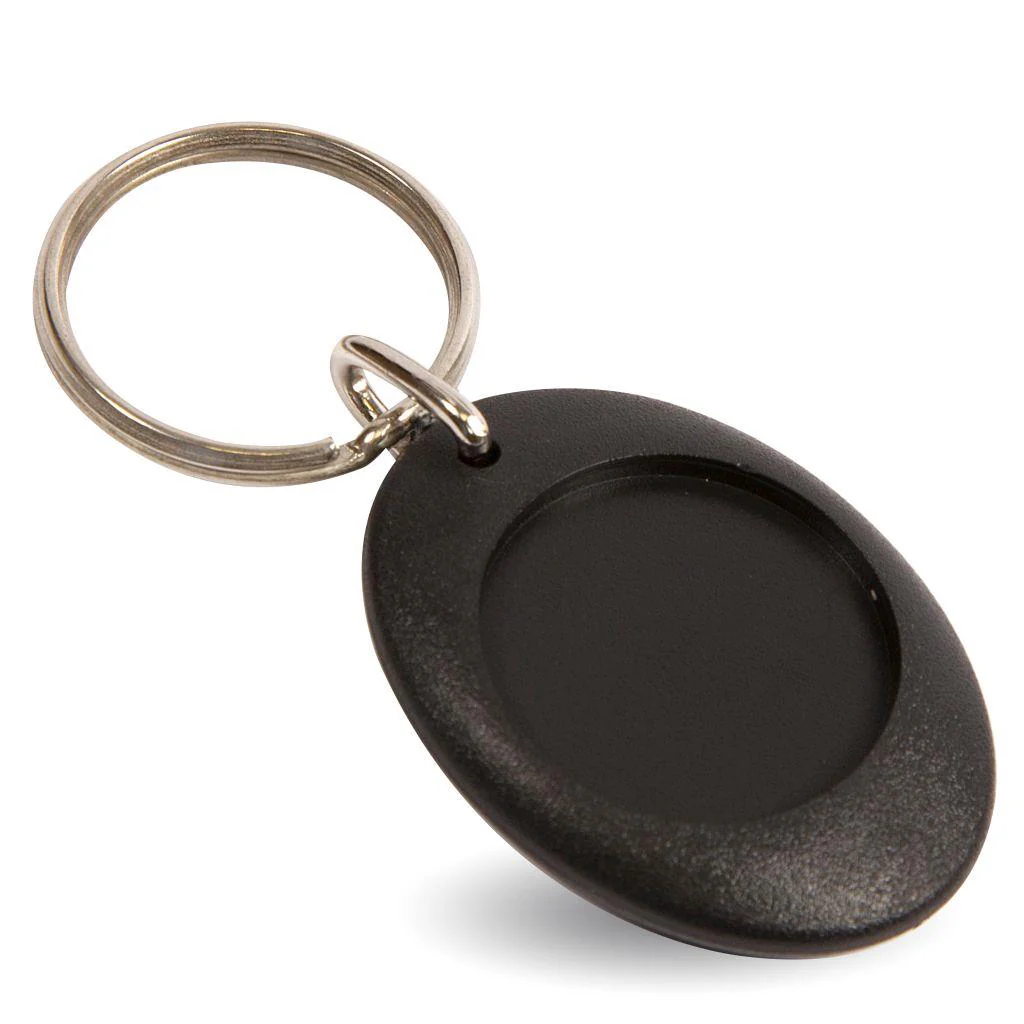 CR-ZD Round Blank Plastic Photo Insert Keyring - 25mm - Pack of 10 - Image 2