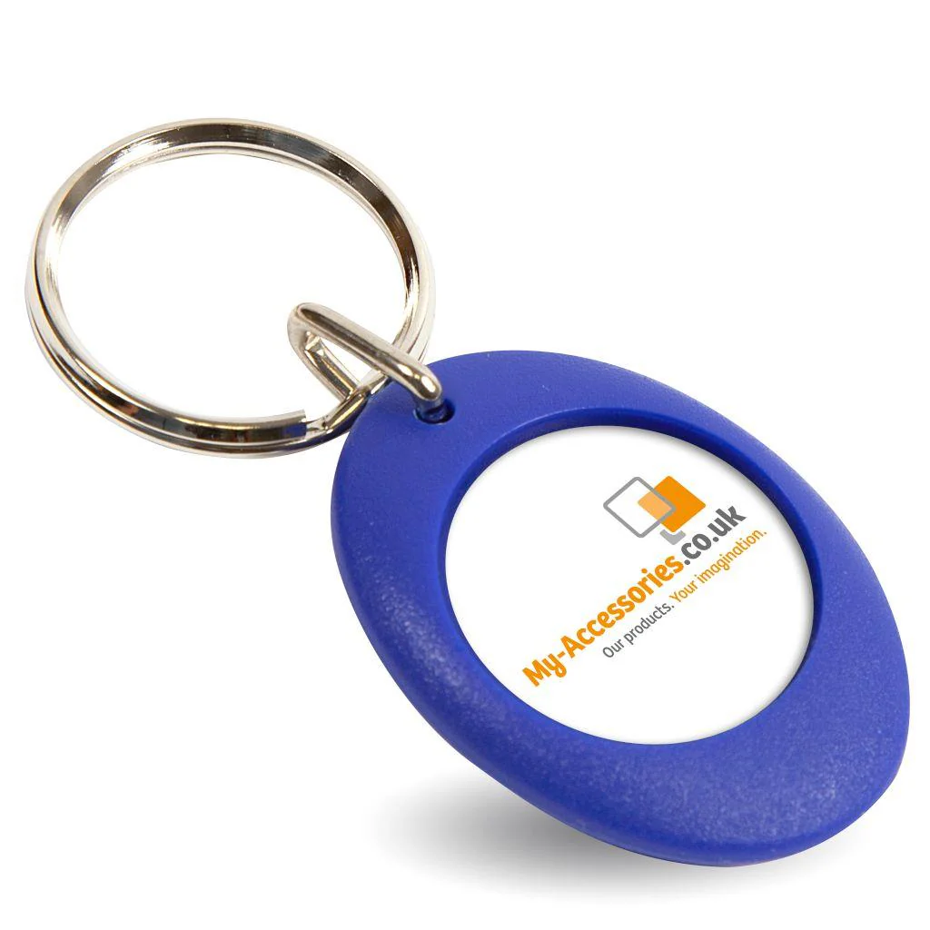 CR-ZD Round Blank Plastic Photo Insert Keyring - 25mm - Pack of 10 - Image 4