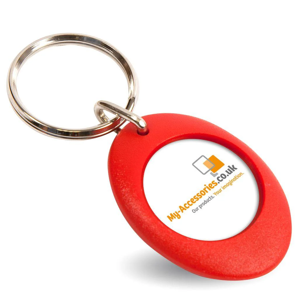 CR-ZD Round Blank Plastic Photo Insert Keyring - 25mm - Pack of 10 - Image 5