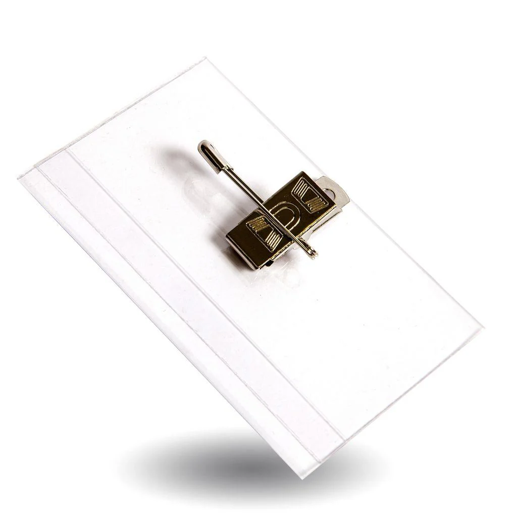 HC3C 89 x 58mm Card Holder With Clip & Pin - Pack of 50 - Image 2