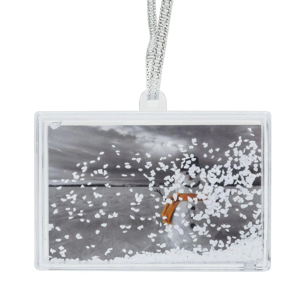 L4 Blank Insert Photo Snow Frame with Hanger - 70 x 45mm (2.7 x 1.7 inch) - Pack of 6 - Image 3
