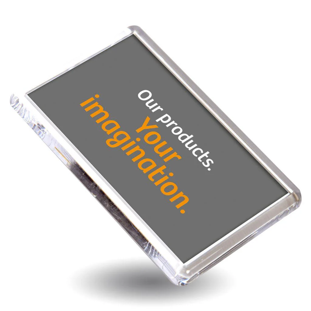 L4 Rectangular Blank Plastic Photo Insert Fridge Magnet - 70 x 45mm - Individually Bagged - Pack of 10 - Image 3