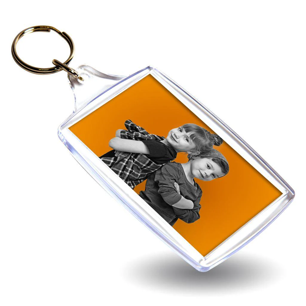 L4 Rectangular Blank Plastic Photo Insert Keyring - 70 x 45mm - Individually Bagged - Pack of 10 - Image 3