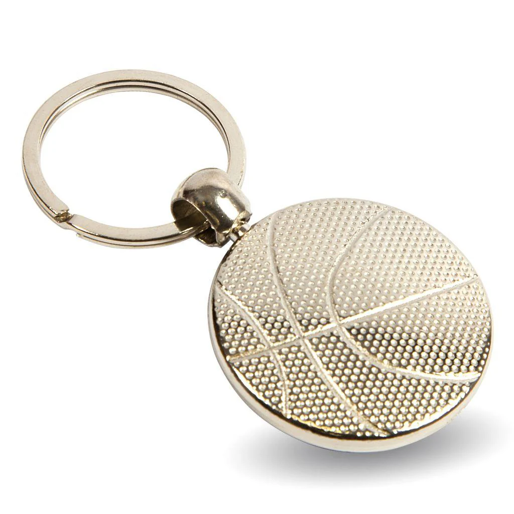 MBK Basketball Round Blank Metal Photo Insert Keyring - 30mm - Pack of 10 - Image 4