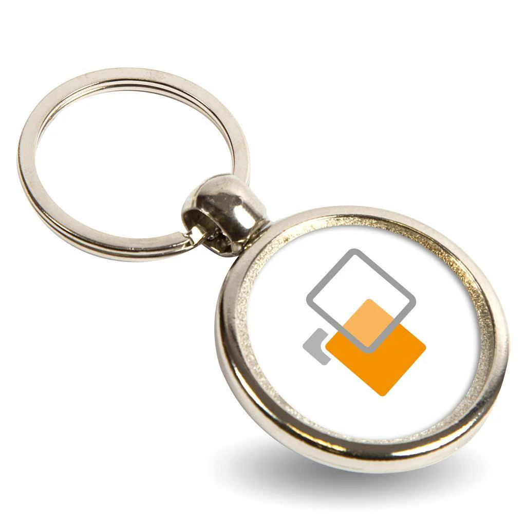 MBK Basketball Round Blank Metal Photo Insert Keyring - 30mm - Pack of 10 - Image 6