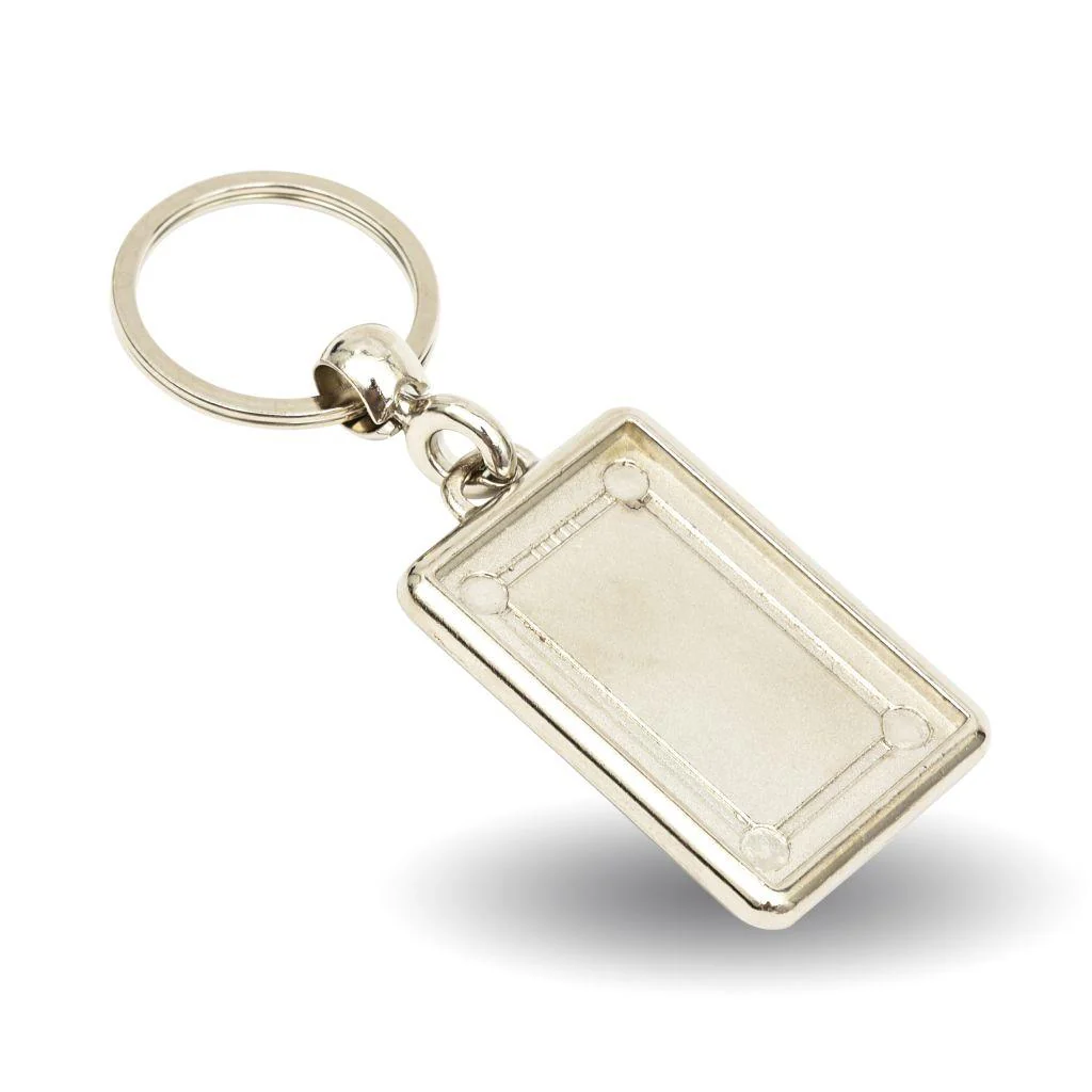 ML-40 Single or Double-Sided Rectangular Blank Metal Photo Insert Keyring - 40 x 25mm - Pack of 10 - Image 4