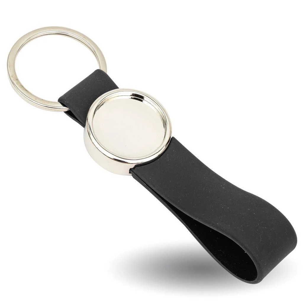 MR25 Blank Metal Photo Keyring With Silicone Loop - Insert Size 25mm - Pack of 10 - Image 2