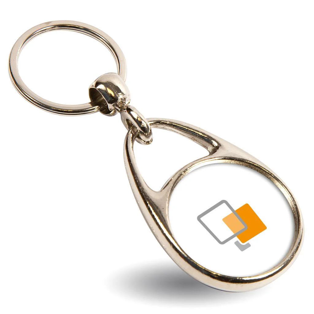 MS-30D Round Blank Metal Photo Insert Keyring - 30mm - Pack of 10 - Image 3